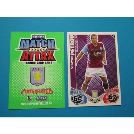 30. Stiliyan Petrov - Aston Villa - Match Attax 2010/11 Football Card EF1