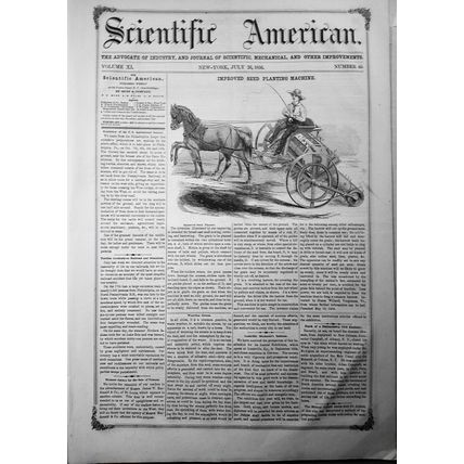 Scientific American, July 26, 1856. Ballooning; Railroad & Steamboats accidents