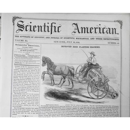 Scientific American, July 26, 1856. Ballooning; Railroad & Steamboats accidents
