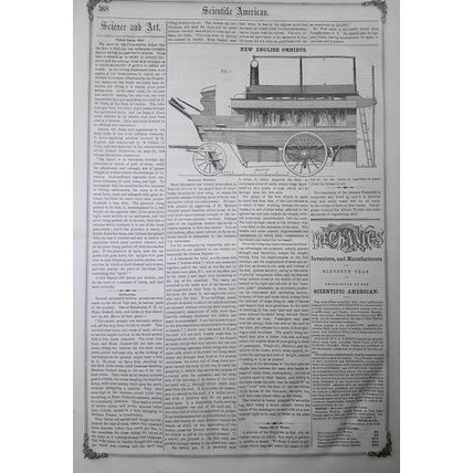Scientific American, July 26, 1856. Ballooning; Railroad & Steamboats accidents