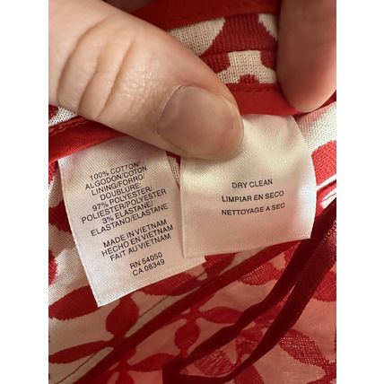 Thick Jones New York Signature Sleeveless Dress Red/White Geometric Pattern Sz 4