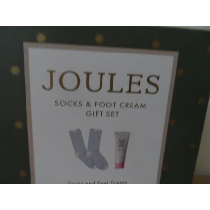 Joules Socks and Foot Cream Gift Set Size 4-7 Brand New