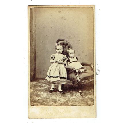 Victorian cdv photo infant girl & baby Wolverhampton photographer