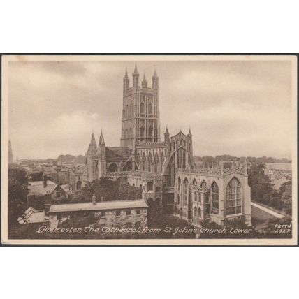 The Cathedral from St John's Church Tower, Gloucester, 1956 - Frith's Postcard