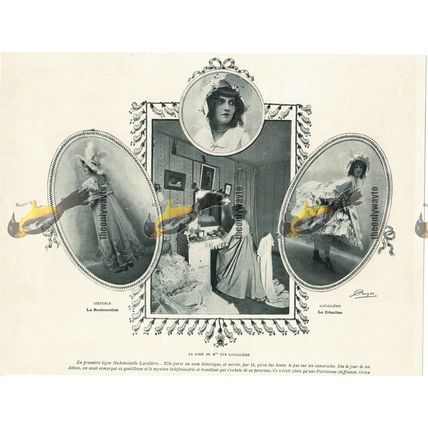 Avant Les Trois Coups, Artists & Director (More Reverse) Book Illustration, 1910