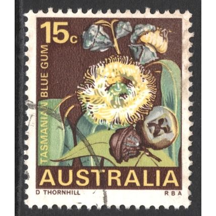 AUSTRALIA 1968: STATE FLORAL EMBLEMS - 15c BLUE GUM, TAS USED (G2)