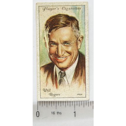 1934 Players Film Stars 2nd Series No. 39 Will Rogers