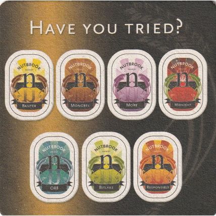 BEER MAT - NUTBROOK BREWERY - VARIOUS BEERS - (Cat No 001) - (2010)