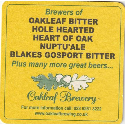 BEER MAT - OAKLEAF BREWERY - POURFECT - (Cat No 004) - (2004)
