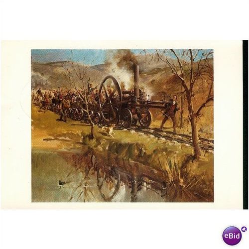 GB Postcard 1988 - Trevithick's Tramroad Locomotive, Penydarren - wales