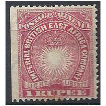 British East Africa 1890 SG14 1 Rupee Carmine Mounted Mint ..