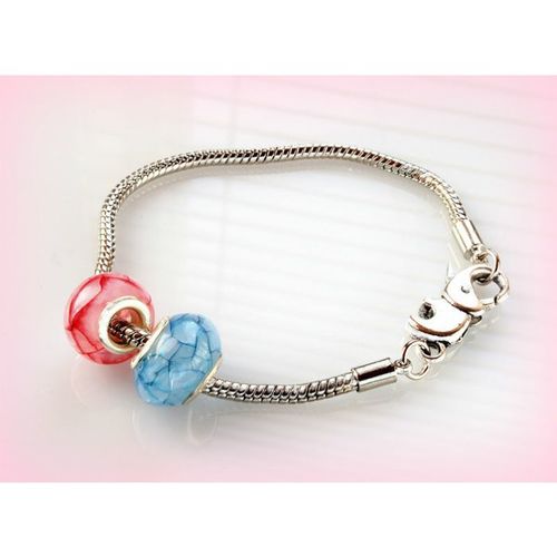 Summer Gift Charm Euro Beads Silver Tone Bracelet Bangle Jewellery 2194