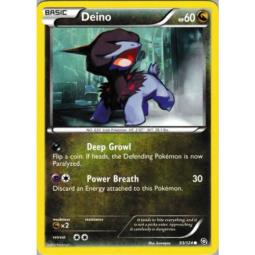 Pokemon B&W Dragons Exalted - #93/124 - Deino