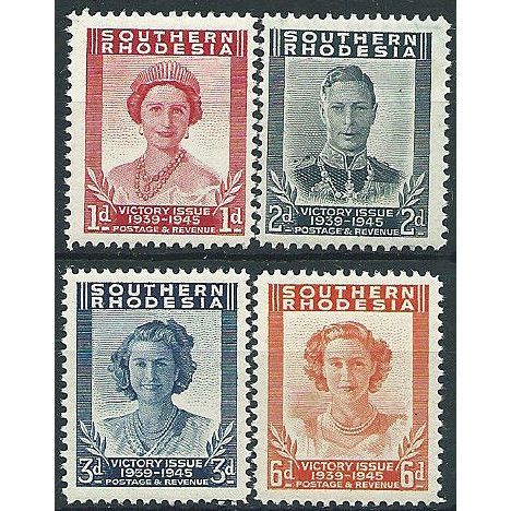 Southern Rhodesia 1946 Victory Set SG64-67 Unmounted Mint ... .