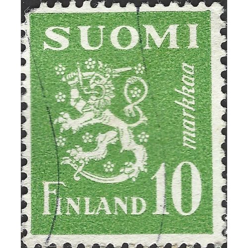 FINLAND, Lion Rampant, green 1952, 10M
