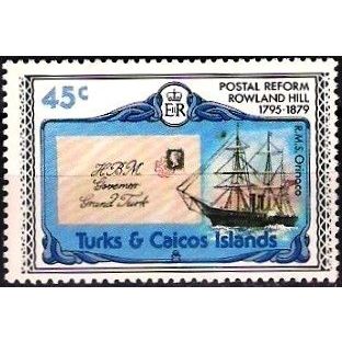 Turks & Caicos 1979 Rowland Hill 45c Penny Black Unmounted Mint NHM SG 547 stamp