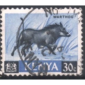 Kenya - 1966 - SG24 - 30c indigo/blue/black - Warthog - used