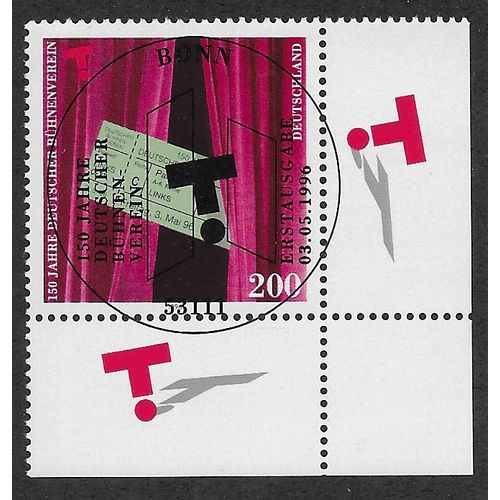 GER 1996 200pf 'GERMAN THEATRE ASSOC' (CORNER MARGIN) FINE USED (EBID54-628)