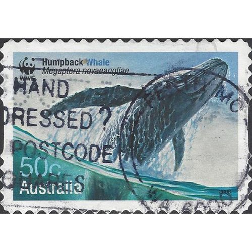 AUSTRALIA, MAMMALS, Humpback Whale, blue 2006, 50c, #3