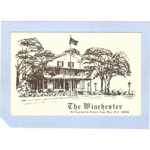New Jersey Cape May The Winchester 513 Lafayette St Cape May NJ Heavy Card~523
