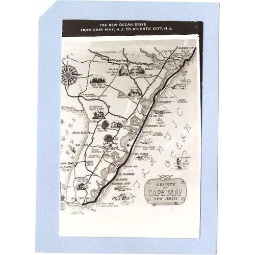 New Jersey Cape May Real Photo Card The New Ocean Drive From Cape May NJ T~539