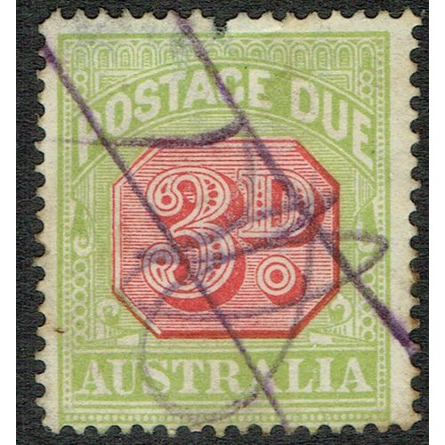 Australia 1938 Postage Due 3d Carmine and Green SGD115 AvU