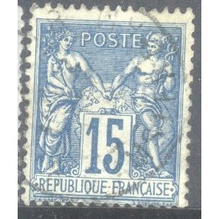 France 1876 - SG279 - 15c blue - Peace & Commerce - used 8