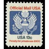 O129 13c Eagle Fine MNH G0591