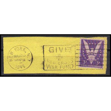 Used 905 3c Win the War Fine New York, NY. E1029