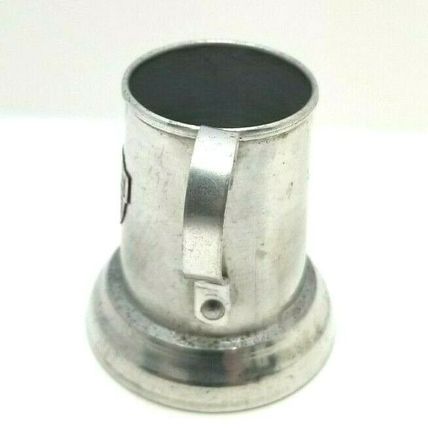 Yellowstone Park Souvenir Aluminum Mini Stein Mug Shot Glass Clear Bottom Vtg