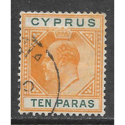 1904 CYPRUS KE7 SG61 TEN PARAS USED PART CDS