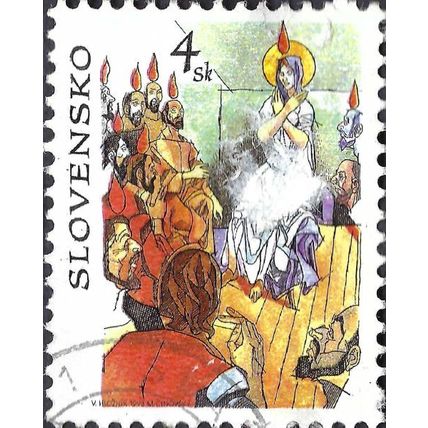 SLOVAKIA, Sending down Holy Spirit, orange 1998, 4koruna