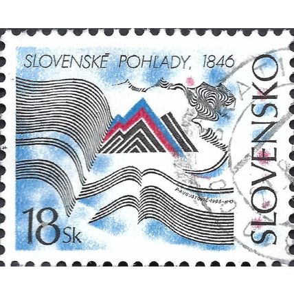 SLOVAKIA, Newspaper Slovenske Pohlady, blue 1996, 18koruna