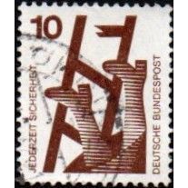 Germany. 1972 10 Pfennig Value. Jedgerzeit Sicherheit. Fine Used