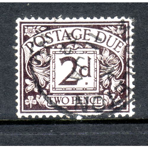 GREAT BRITAIN 1914 GEORGE V POSTAGE DUE SG D4 2d AGATE FINE USED#9