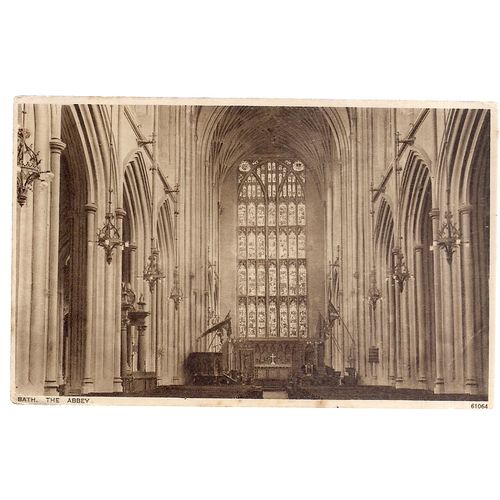 THE ABBEY, Bath, somerset unused postcard c.1910 Photochrome 61064 =