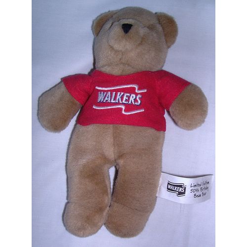ty Beanie bear celebrating Walkers Crisps 50th anniversary