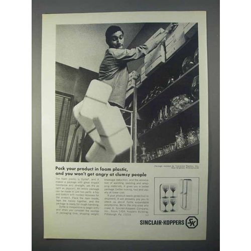 1966 Sinclair-Koppers Dylite Foam Ad - Pack Product