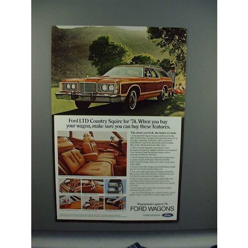 1974 Ford LTD Country Squire Wagon Ad - Buy Features