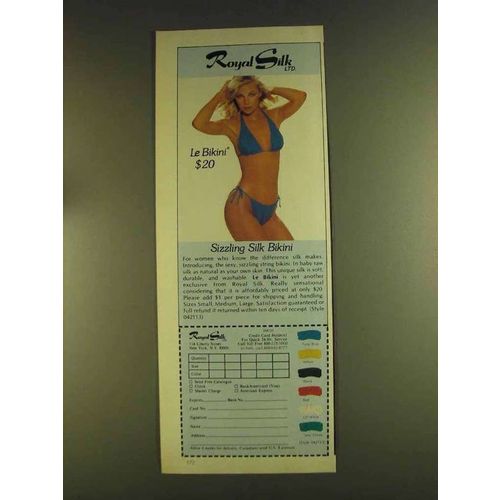 1980 Royal Silk Le Bikini Ad - Sizzling Silk Bikini