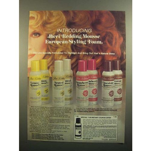 1984 Jheri Redding Mousse Ad - European Styling Foam