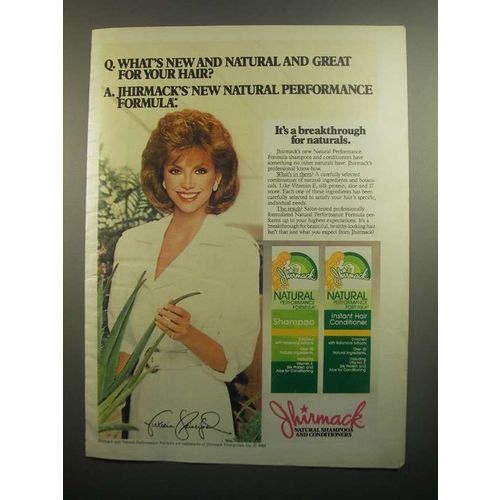1984 Jhirmack Natural Shampoo Ad - Victoria Principal