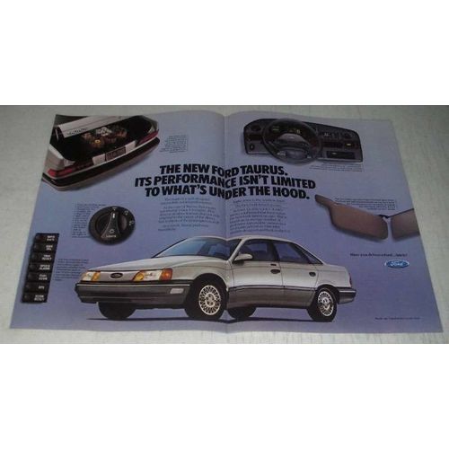 1986 Ford Taurus Ad - Performance Isn't Limited To What's Under The Hood