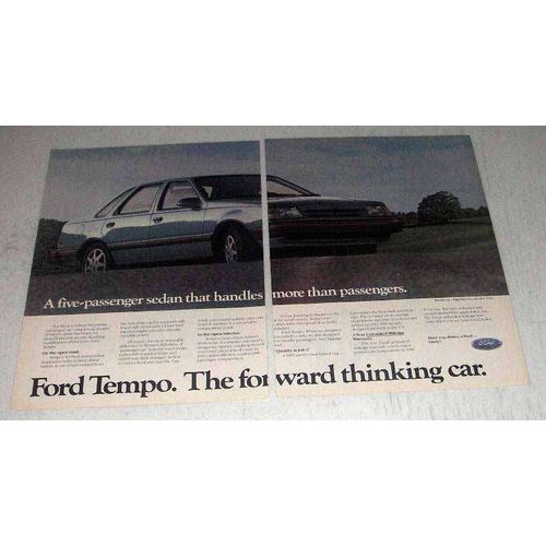 1986 Ford Tempo Car Ad - The Forward Thinking Car
