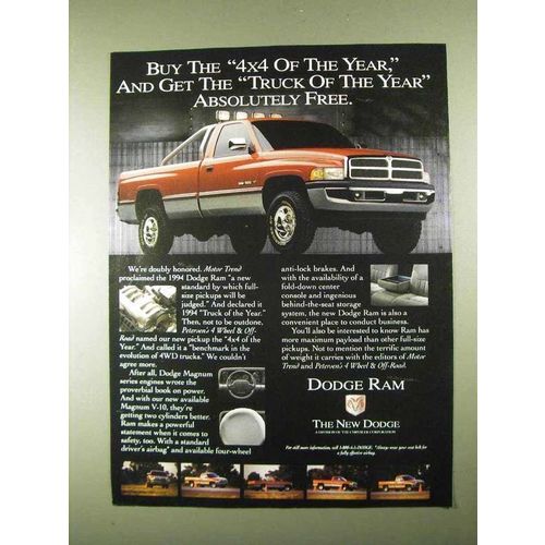 1994 Dodge Ram 1500 Pickup Truck Ad - Absolutely Free
