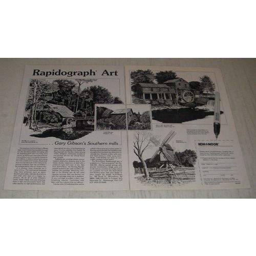 1991 Koh-i-noor Rapidograph Technical Pens Ad - Gary Gibson's Southern Mills