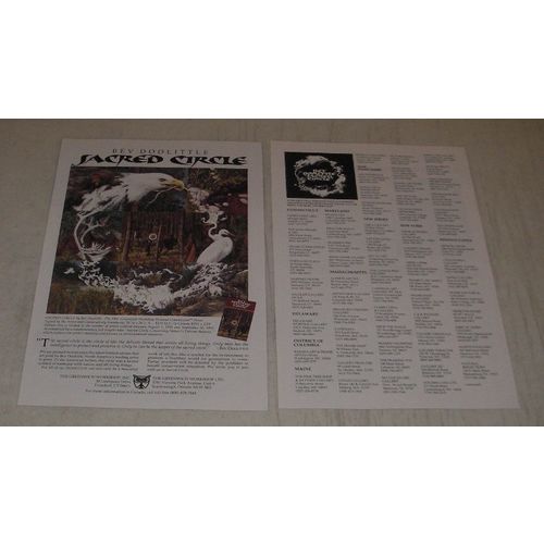 1991 The Greenwhich Workshop Ad - Bev Doolittle Sacred Circle