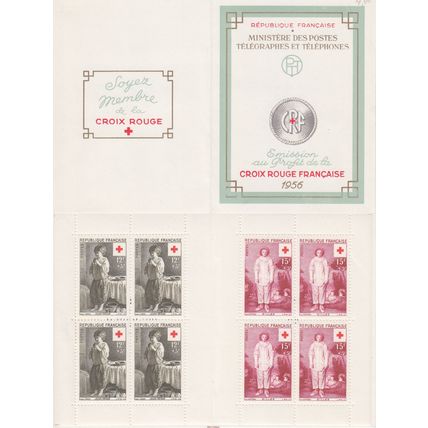FRANKREICH FRANCE [1956] MiNr 1117-18 Markenheft ( **/mnh ) Rotes Kreuz