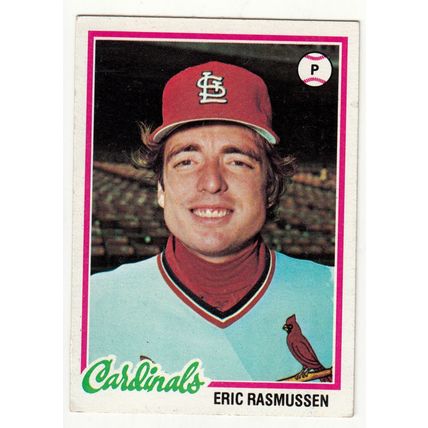 1978 Topps baseball card 281 Eric Rasmussen - Cardinals