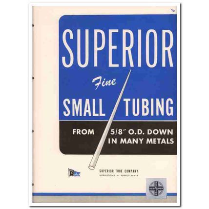 Superior Tube Company 1945 vintage metal catalog fine small tubing